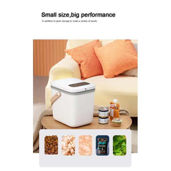 Electric Powered 13 Liter White Vacuum Airtight Food Container Storage Box for Pets