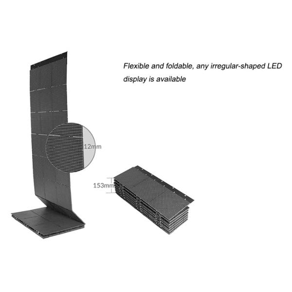 4000 Nits Foldable Flexible LED Display For Stage Rental / Commercial Advertising