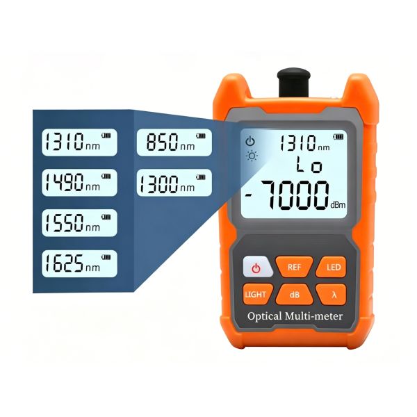 FTTH Mini Multifunctional Optical Power Meter and Cable Tester with 850nm to 1625nm Wavelength Range