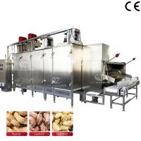 Machine de torréfaction continue de noix 500 kg/h en acier inoxydable à commande PLC