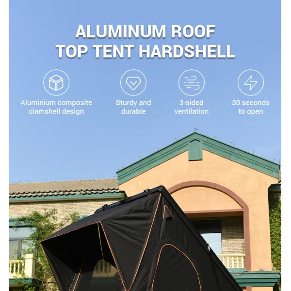 Hard Shell Roof Top Tent 3000mm Waterproof for 2 Adults