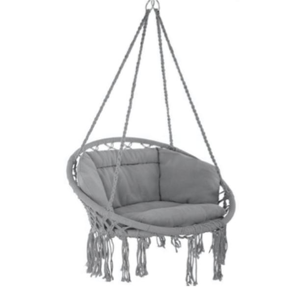 Hand Woven Camping Hanging Chair Macrame Modern Cotton Rope Swing Chair