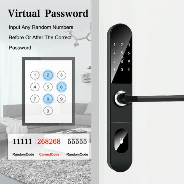 Smart Home Card password Glass Door Lock Keyless Intelligent Door Lock Smart For Door
