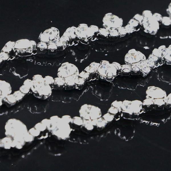 Decorative Crystal Diamond Chain , Rhinestone Necklace Silver 5MM ODM