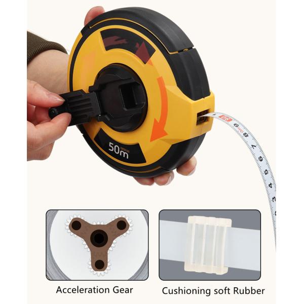 50M métrique uniquement de l'ingénierie de la bande de mesure haute définition avec l'anneau de traction métallique