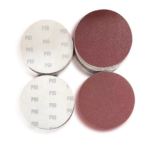Abrasive Disc Hook and Loop Sanding Disc Round 4.5 5 6 Sandpaper Polish Sanding Pad Red