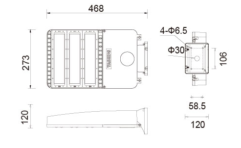 100 - 130 Lm/W Commercial LED Wall Pack Lights / Led Wall Pack Security Lighting