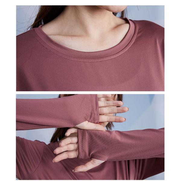 BSCI Dry fit Women'S Athletic Clothing Long Sleeve Round Neck Crop Top