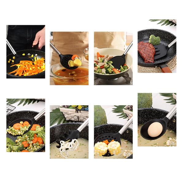 Non Stick Silicone Cooking Set Color Kitchen Utensils Set for ISO9001 Certified Kitchen