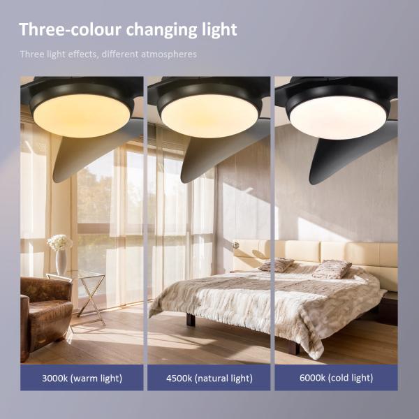 Ventilador de techo empotrado LED regulable con luz LED personalizado