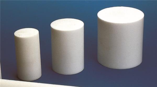 High Precision Molded PTFE Round Bar White Color Good Weathering Properties