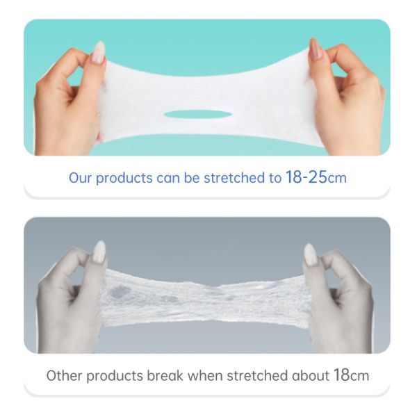 Toner Pad Thin Cotton Pads Stretchable Cotton Wipes for Face Makeup Remover Cotton Pad for Wet Application and Skin Care