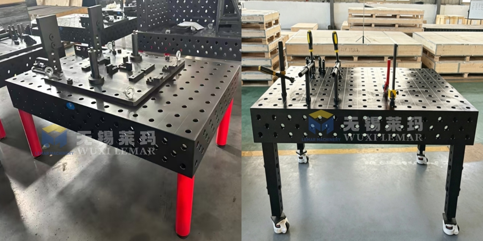 Universal Modular D28 Welding Table For Fast Fixture Setup Of Heavy Metal Components