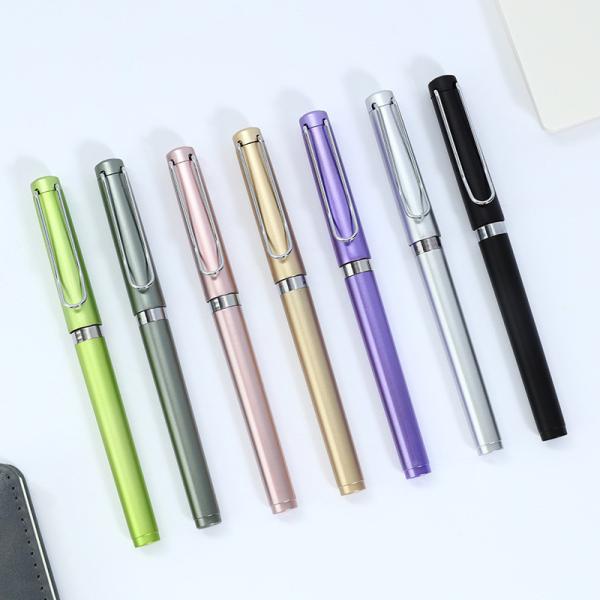 Business Advertising Neutral Pen 0.5mm Plastic Colorful Signature Pen With Logo