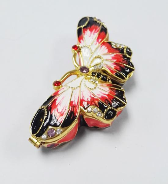 Butterfly jewelry box  box for jewelry wholesales butterfly jeweled enamel trinket box