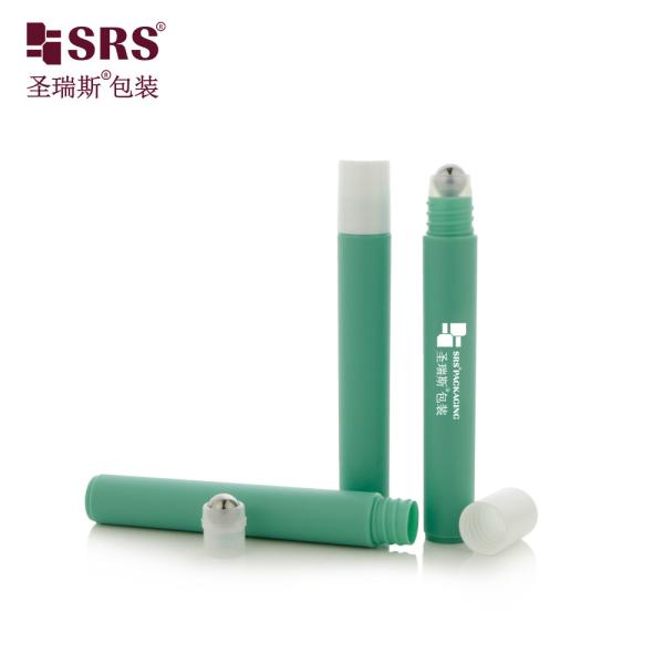 RPP-10ML ((C) PP haut et mince plastique PP mate finition bouteille en rouleau vide avec boule d'acier pour le sérum oculaire