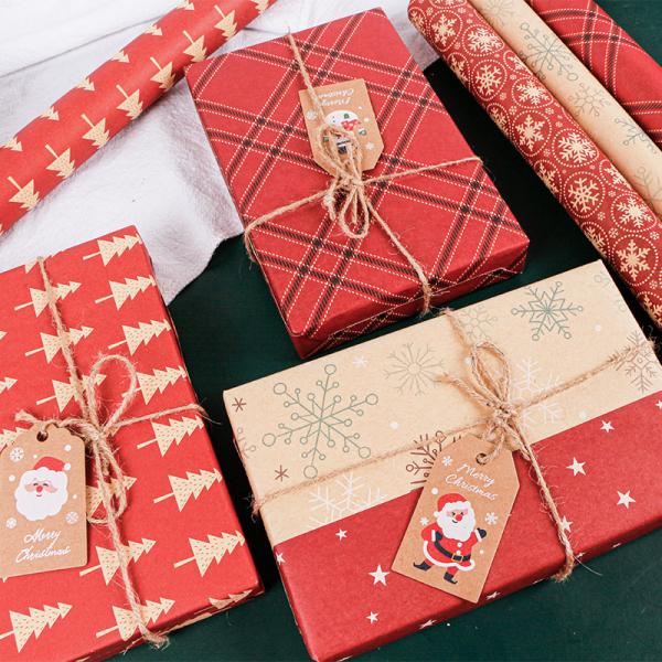 MSD Gift Box Package for Decoration Christmas Holiday Daily Party Kraft Art Wrapping Paper
