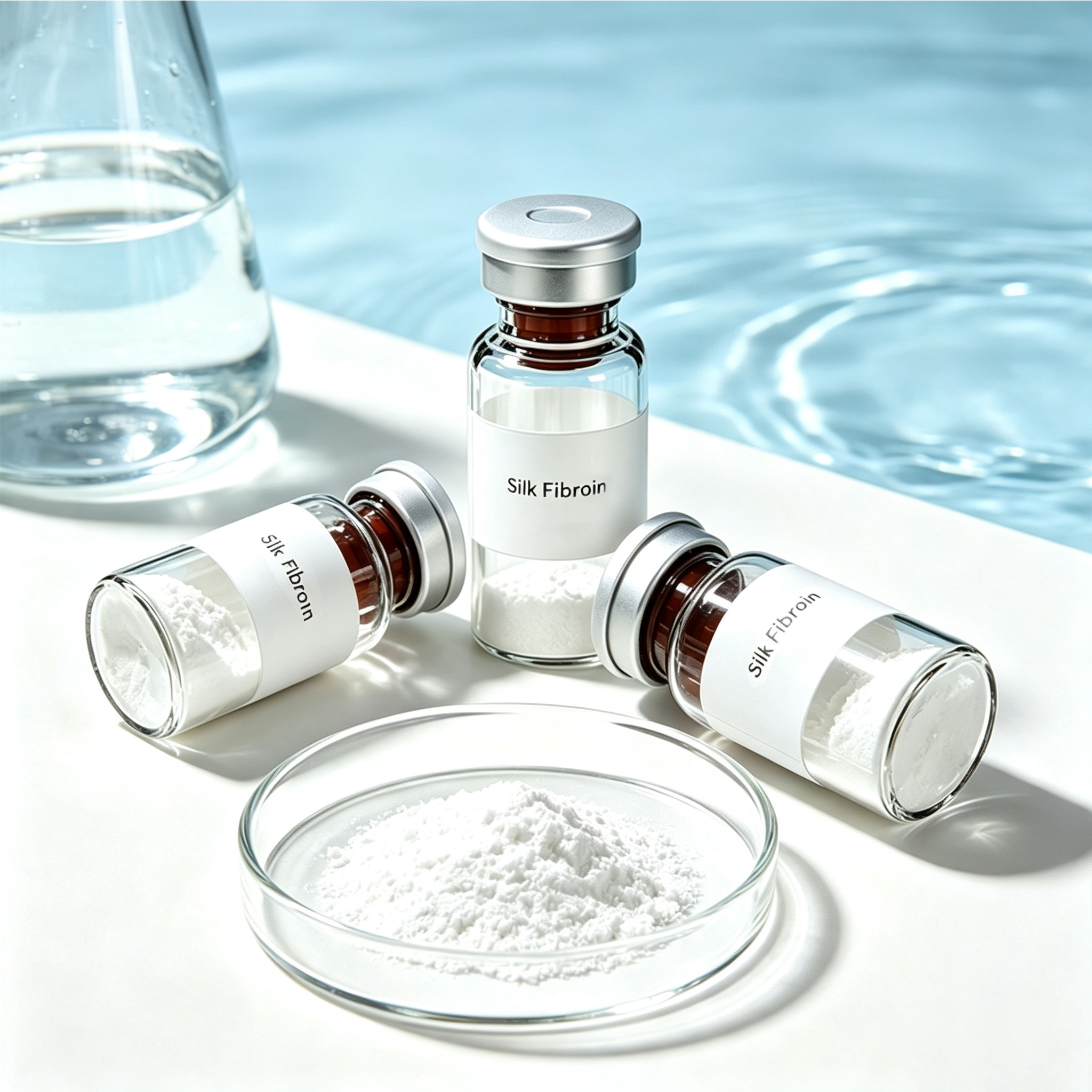 Skincare Hydrolyzed Silk Fibroin High Bioactivity Silk Protein Fibroin