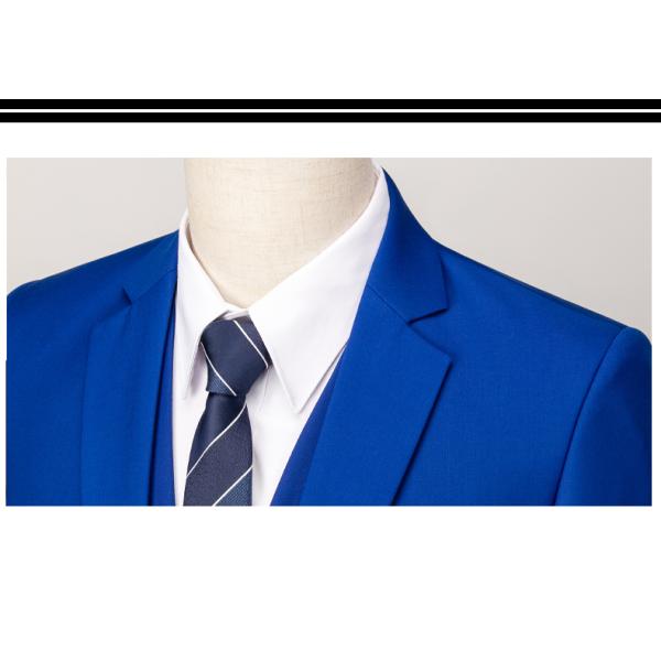 Other Mens Office Suit Single Button 3 Pieces Single Breasted Plus Size Suits Blazer
