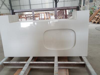 superfície pré-fabricada Worktops do sólido com os aventais do respingo do lado de Backsplash