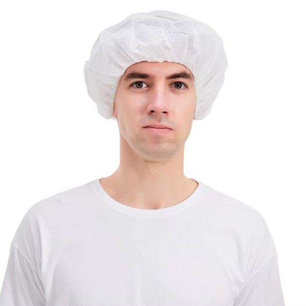 Hubei Haixin Medical Disposable Bouffant Caps Head Cover Non Woven Clean Protection Hat Breathable Surgical Round Cap Wholesale