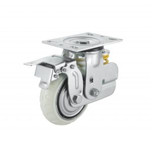  Heavy Duty  Iron Core Pu Spring Loaded  Shockabsorbingcaster Caster Wheels Laser Welding Machine