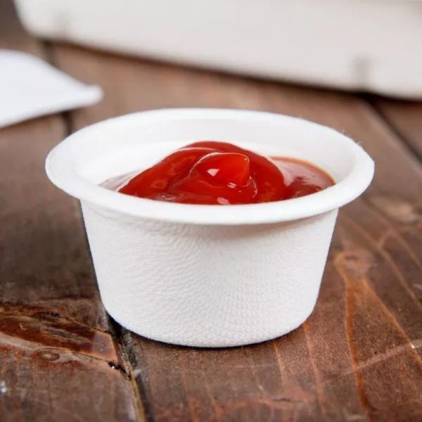 1oz 2oz 4oz Paper Soup Disposable Salad Bowls With Lids Portion Cups
