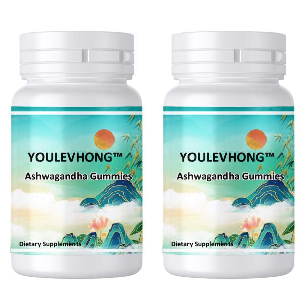 YOULEVHONG Gummies de Ashwagandha de origen vegetal sin productos lácteos, orgánicos y veganos