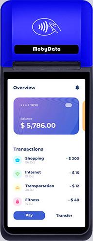 Commercial Android 12 Portable POS Terminal Mobile Payment Terminal Print Receipt