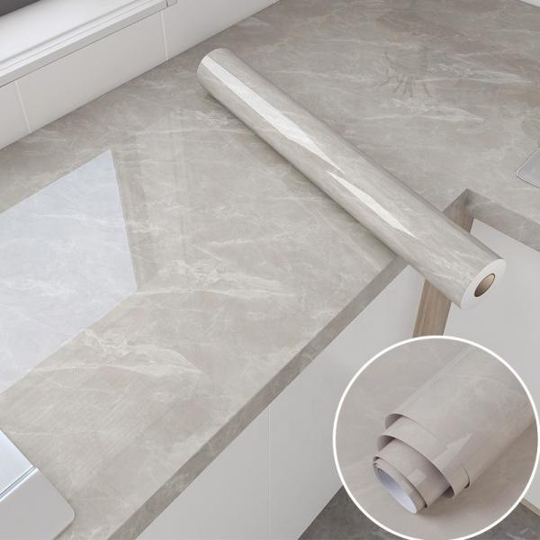 Marble Wallpaper Wall Covering Heat Insulation Luxury Self-Adhesive 3D Stone Marble Vinyl Waterproof Paper for Bathrooms