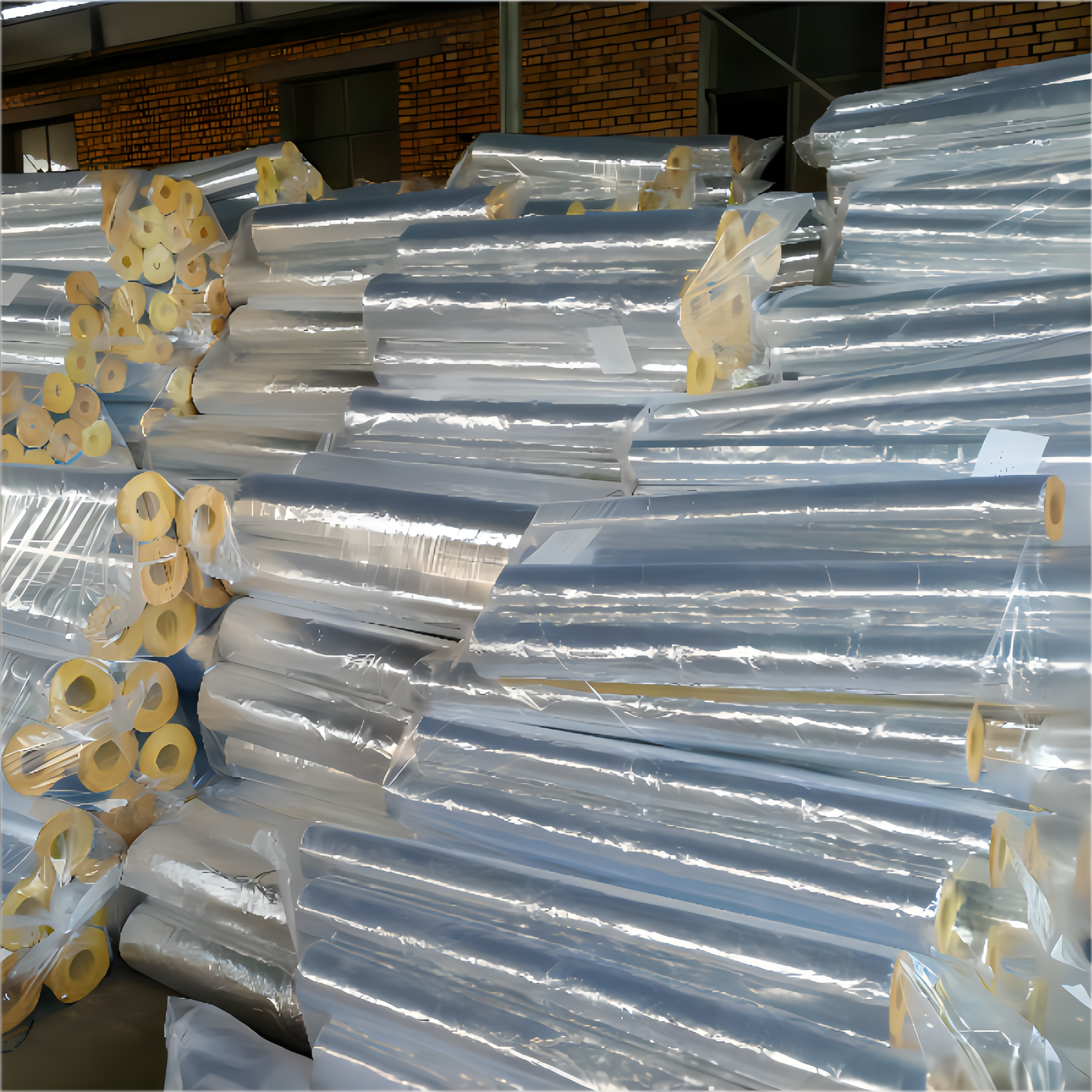 1200mm GlassWool Pipe Heat Insulation Flame Retardant Soundproof For HVAC Systems