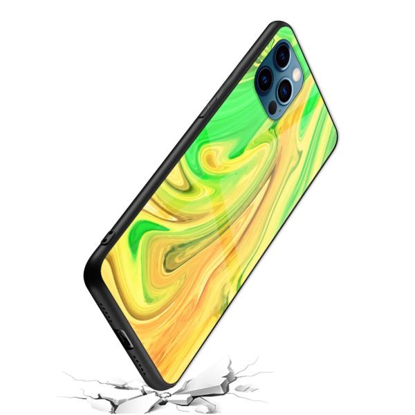 Glass Marble Phone Case Scratch Proof Soft Bumper Half Wrapped For Iphone