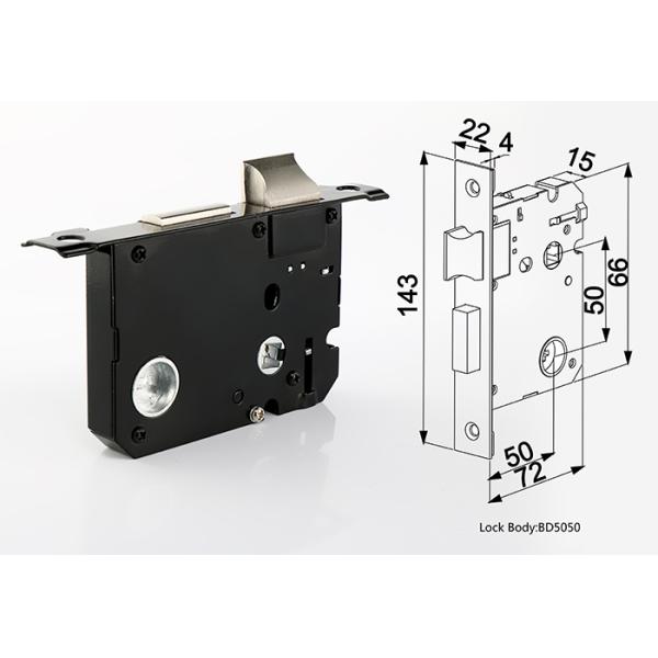 Стальной мортизный замок корпус пятна никель 72×143×22 мм с цинковым застежкой