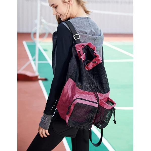 Accepable OEM/ODM Bow Pattern Mesh Gym Backpack for Swimming Pool Beach Yoga Work Gear