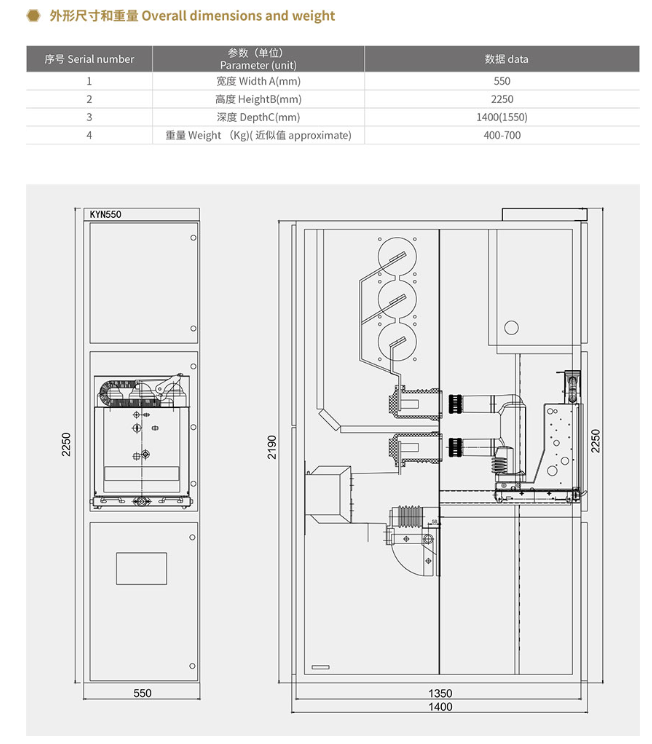 Indoor Armored Removable High Voltage Switchgear AC Metal Closed Switchgear