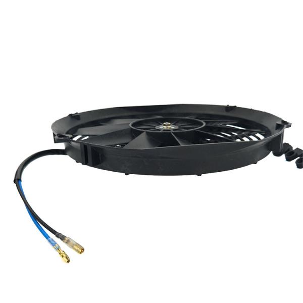 Ventilador de arrefecimento de lâmina reta de 12 polegadas para radiador de veículos Mazda em plástico preto