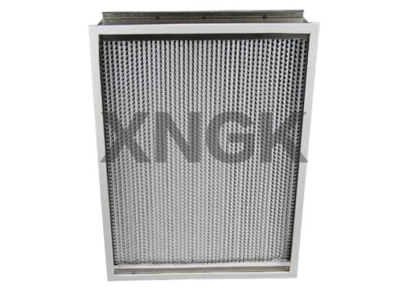 Rigid High Temperature Air Filter , High Efficiency Hepa Filter Stainless Steel Frame