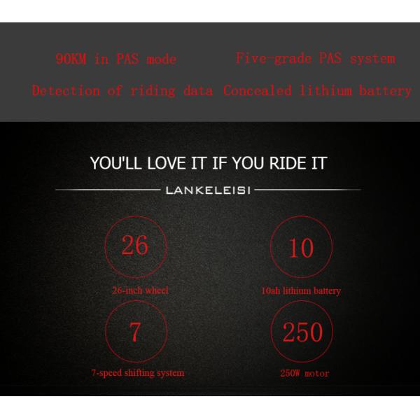 26 Inch Folding Full Suspension Mountain Ebike With Hidden Battery