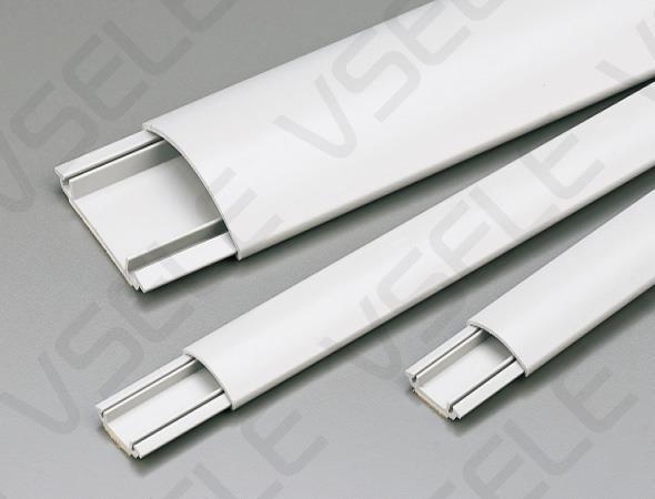 Overfloor Cord Protector PVC Duct Floor Wire Cover Conceal Wires at Home Office Floor Cable Concealer Channel
