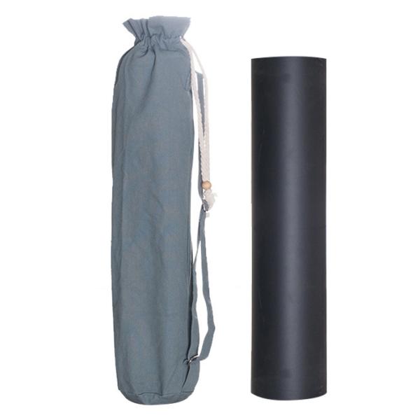 70×14cm Eco friendly Cotton Canvas Drawstring Yoga Mat Carrying bag