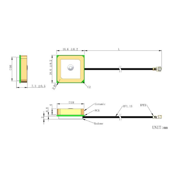 Антенна 20 Dbi ROHS заплаты GPS антенны PCB внутренняя GPS Мобил уступчивое