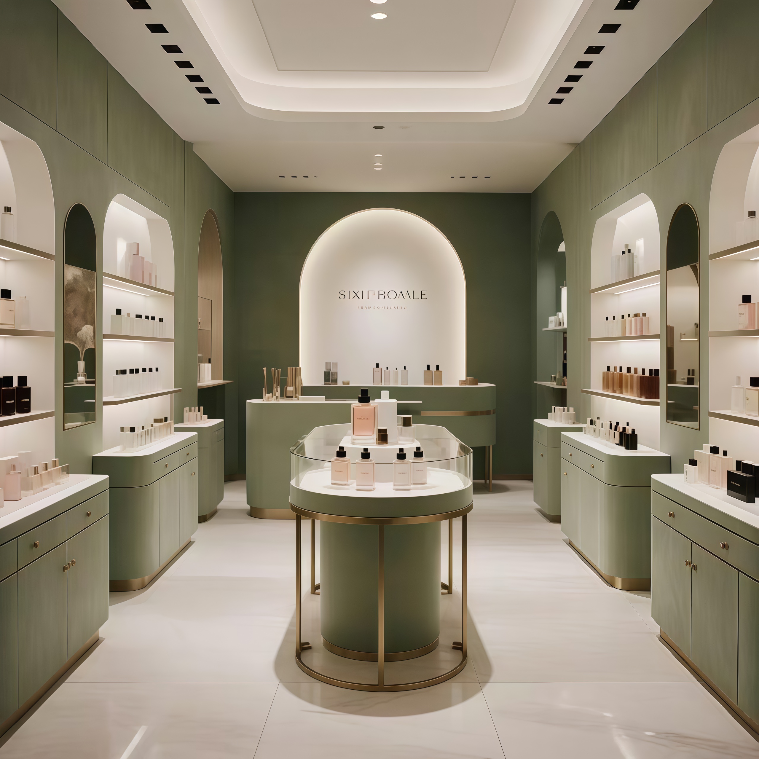 Custom Eco-Friendly Heavy Duty Perfume & Skincare Display Furniture LED Lighting Free 3D Design for Professional Retail Interior
