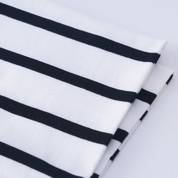 El algodón del punto rayó textura amistosa de la tela el 175cm del verano de la piel material de la ropa de deportes