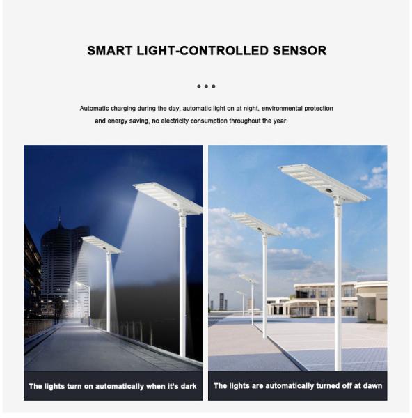 LED Solar Powered Street Light LED Outdoor Lights Dusk to Dawn Sensor