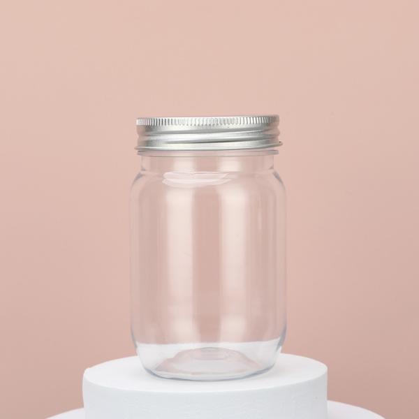 Containers en pot en plastique imprimés avec logo personnalisable avec couvercle