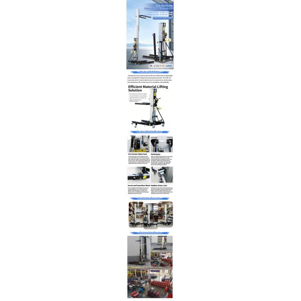 Portable Material Vertical Mast Boom Lift Order Picker Cherry Picker Heavy Duty