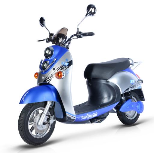Steel Frame Electric Moped Road Legal 60V / 72V Battery Voltage 45km/h Max Speed