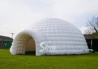 10 50 pessoas da barraca inflável gigante branca da abóbada do iglu dos mts com o túnel da entrada feito de brilhar o encerado do pvc
