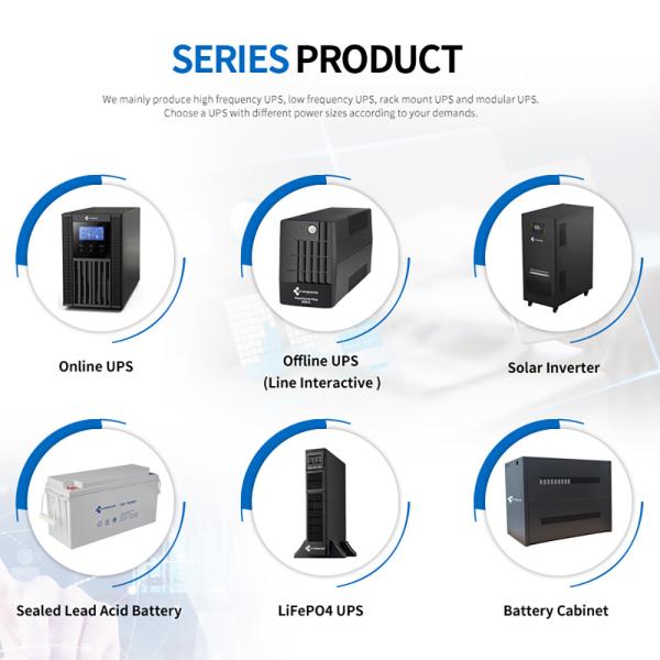 20KVA 20KW 2000VA 20000W PF 0,99 UPS em linha de três fases Energia elétrica 90000 Wh