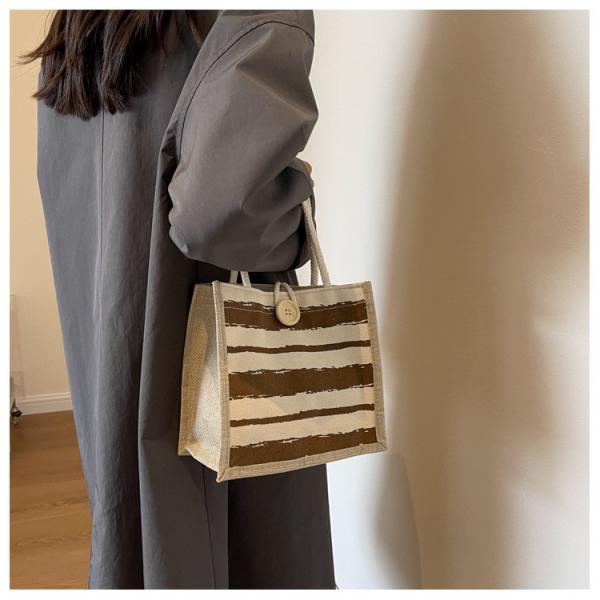 TOTE BAG CANVAS BAG CANVAS GIRL NEW PRINTED TOTE INS PORTABLE BENTO LUNCH BOX WORK